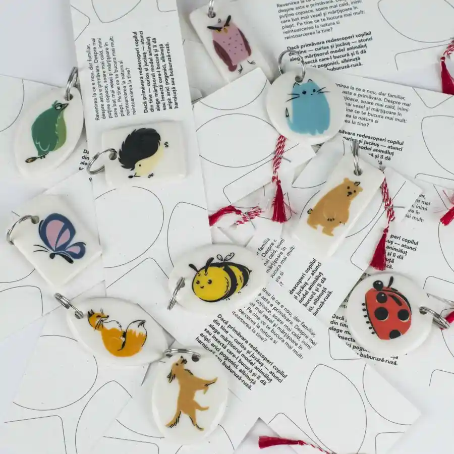 set de mărțișoare Animale / breloc (11 buc)